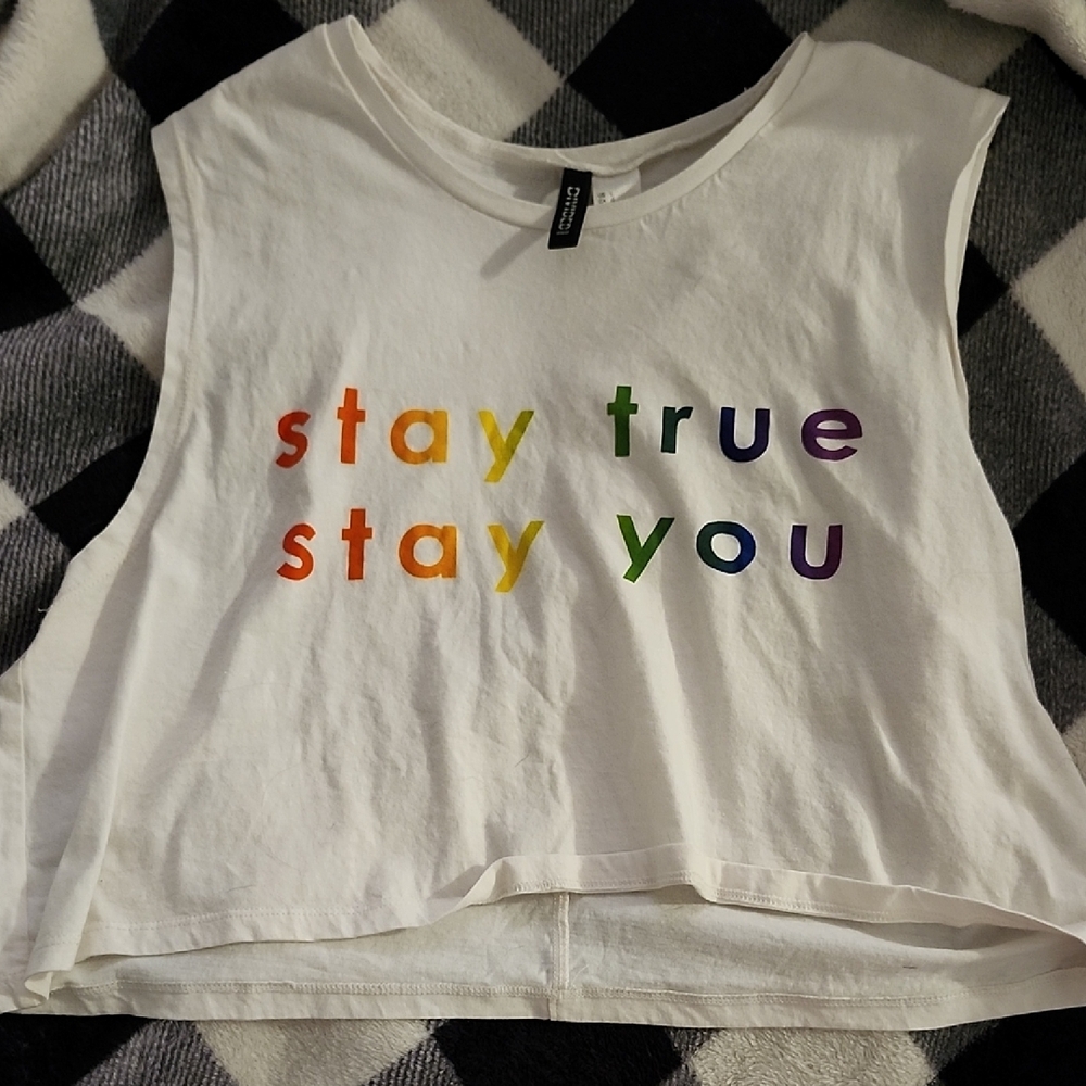 Divided White Crop Top